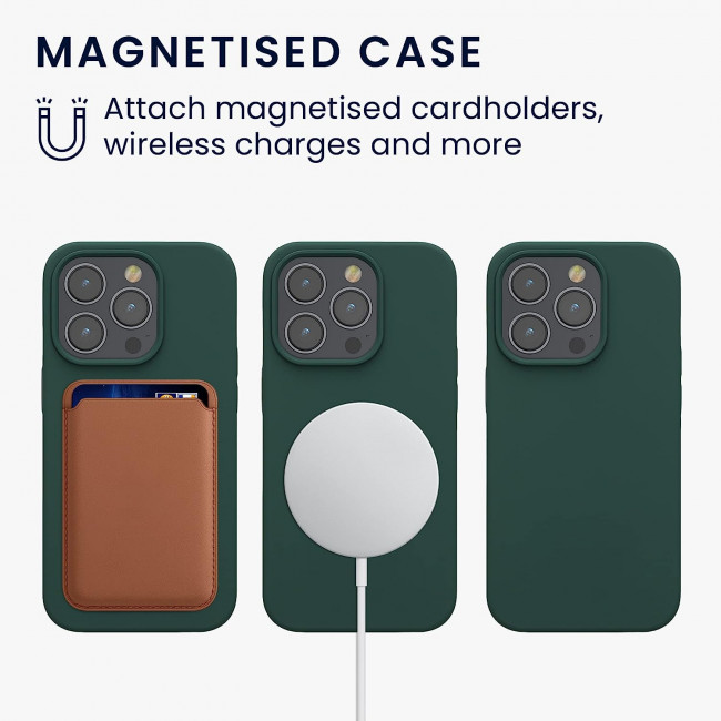 KW iPhone 14 Pro Θήκη Σιλικόνης Rubber TPU με MagSafe - Moss Green - 60993.169