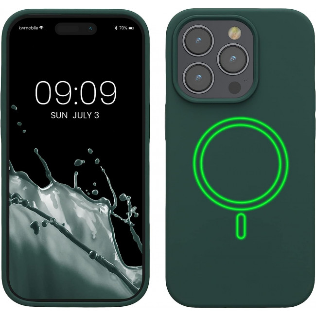 KW iPhone 14 Pro Θήκη Σιλικόνης Rubber TPU με MagSafe - Moss Green - 60993.169