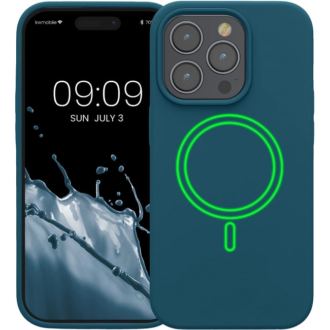 KW iPhone 14 Pro Θήκη Σιλικόνης Rubber TPU με MagSafe - Teal Matte - 60993.57