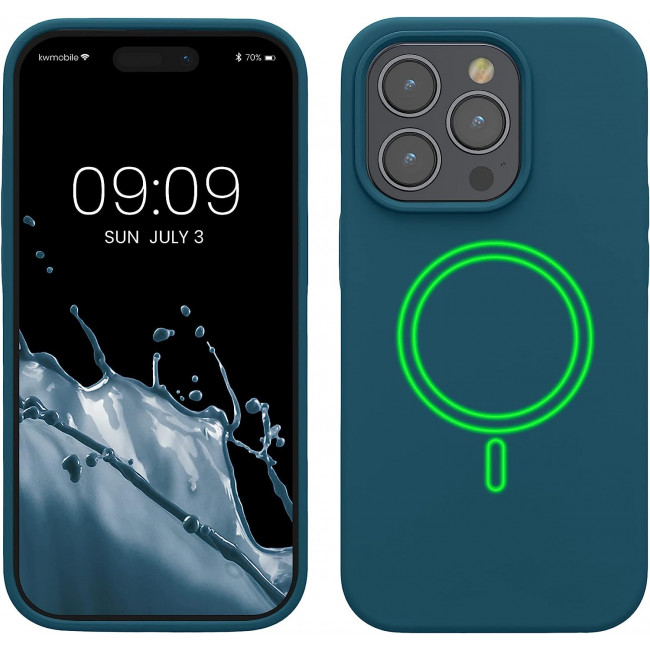 KW iPhone 14 Pro Θήκη Σιλικόνης Rubber TPU με MagSafe - Teal Matte - 60993.57