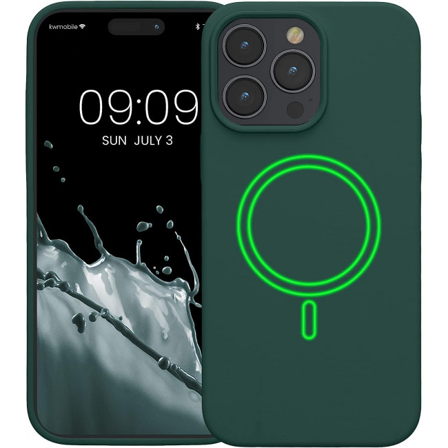 KW iPhone 14 Pro Max Θήκη Σιλικόνης Rubber TPU με MagSafe - Moss Green - 60994.169