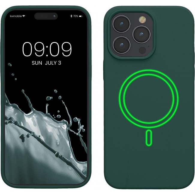 KW iPhone 14 Pro Max Θήκη Σιλικόνης Rubber TPU με MagSafe - Moss Green - 60994.169