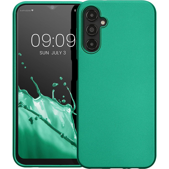 KW Samsung Galaxy A14 5G Θήκη Σιλικόνης TPU - Metallic Green - 61163.170