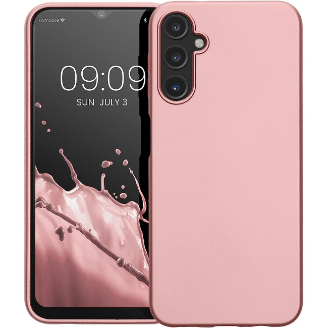 KW Samsung Galaxy A14 5G Θήκη Σιλικόνης TPU - Metallic Rose Gold - 61163.31