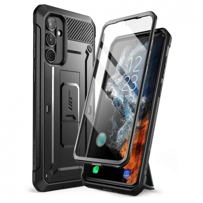 Supcase Samsung Galaxy A34 5G Unicorn Beetle Pro Σκληρή Θήκη με Προστασία Οθόνης και Stand - Black