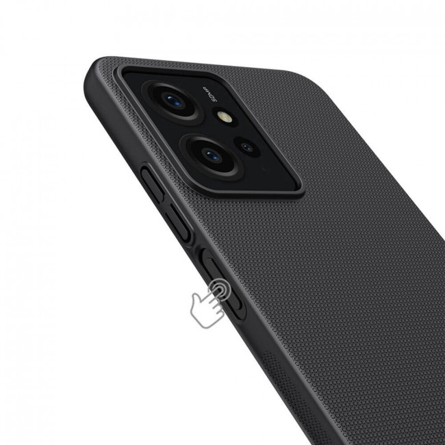 Nillkin Xiaomi Redmi Note 12 4G Super Frosted Shield Σκληρή Θήκη με Πλαίσιο Σιλικόνης - Black