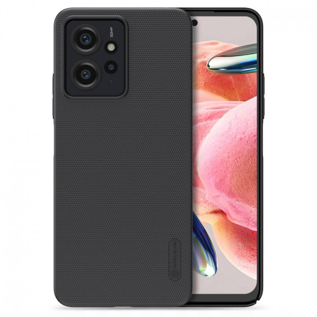 Nillkin Xiaomi Redmi Note 12 4G Super Frosted Shield Σκληρή Θήκη με Πλαίσιο Σιλικόνης - Black