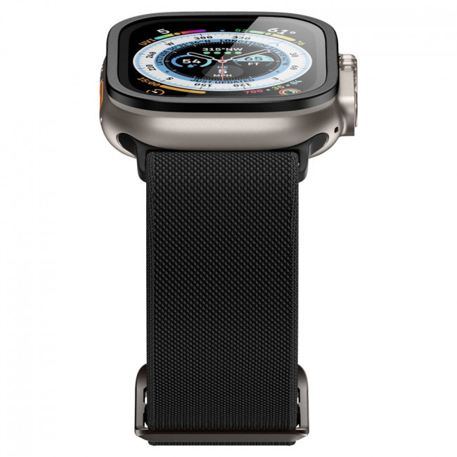 Spigen Προστασία Οθόνης Apple Watch Ultra / Ultra 2 - 49mm - Glas.TR Slim Pro Αντιχαρακτικό Γυαλί Οθόνης - Black