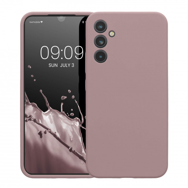 KW Samsung Galaxy A34 5G Θήκη Σιλικόνης Rubber TPU - Nude Lilac - 60807.236