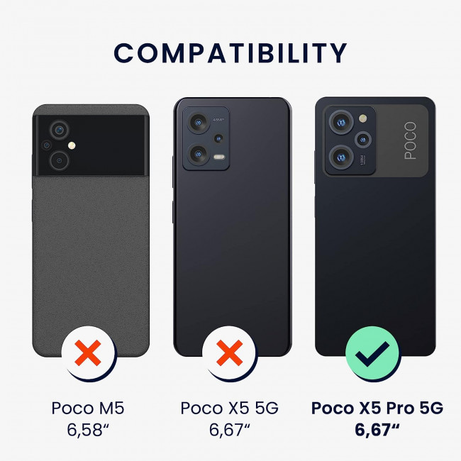 KW Xiaomi Poco X5 Pro 5G Θήκη Σιλικόνης TPU με Λουράκι Design Cherry Petals - Pink / Dark Brown / Διάφανη - 60901.01