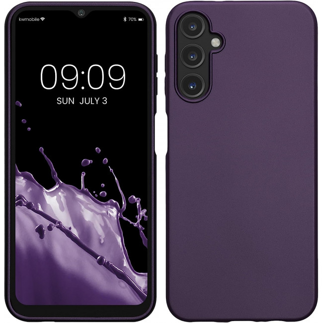 KW Samsung Galaxy A14 5G Θήκη Σιλικόνης TPU - Metallic Blackberry - 61163.115