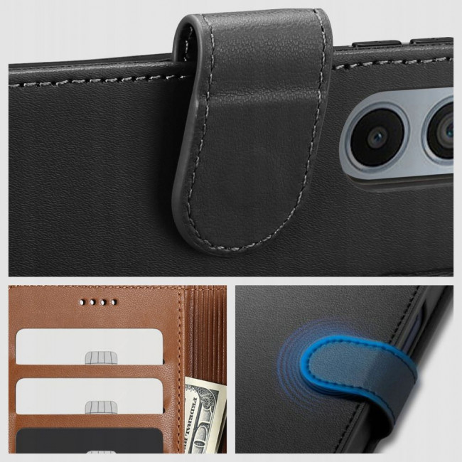 Tech-Protect Xiaomi Redmi 12 Θήκη Πορτοφόλι Stand από Δερματίνη - Black