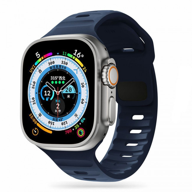 Tech-Protect Λουράκι Apple Watch 2 / 3 / 4 / 5 / 6 / 7 / 8 / 9 / SE / SE 2 - 38 / 40 / 41 mm IconBand Line Λαστιχένιο - Navy