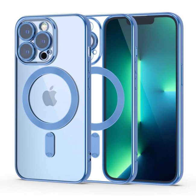 Tech-Protect iPhone 13 Pro Magshine Θήκη Σιλικόνης TPU με Magsafe - Διάφανη / Sky Blue