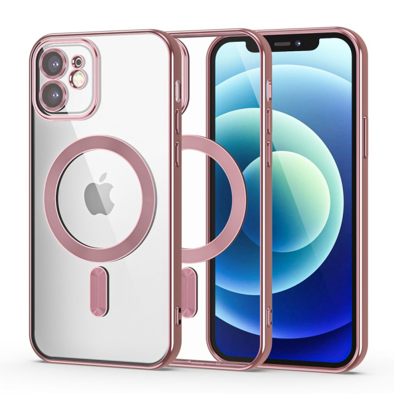 Tech-Protect iPhone 12 Magshine Θήκη Σιλικόνης TPU με Magsafe - Διάφανη / Rose Gold