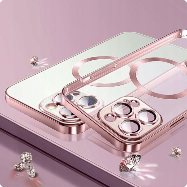 Tech-Protect iPhone 13 Magshine Θήκη Σιλικόνης TPU με Magsafe - Διάφανη / Rose Gold