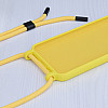 Techsuit Xiaomi Redmi 12C Crossbody Lanyard Θήκη Σιλικόνης TPU με Λουράκι - Yellow