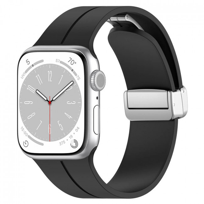 Techsuit W011 Λουράκι Apple Watch 4 / 5 / 6 / 7 / 8 / 9 / 10 / SE / ULTRA 1 / ULTRA 2 - 44 / 45 / 46 / 49 mm - Black