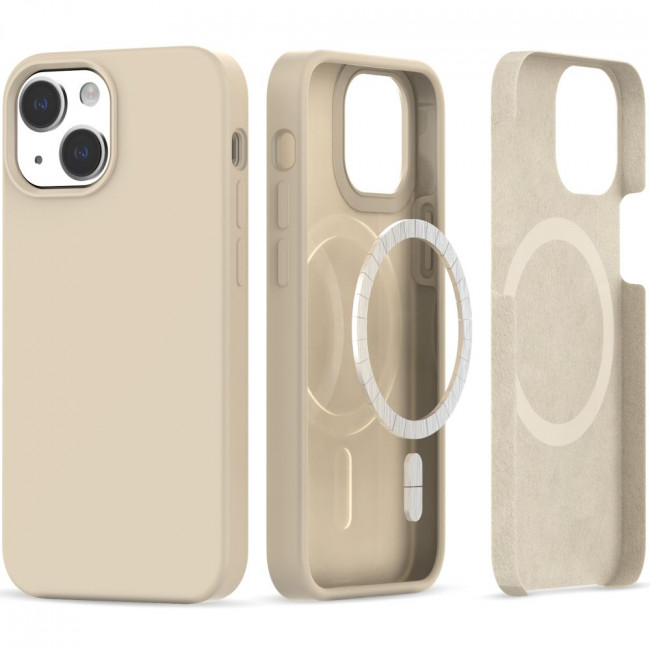 Tech-Protect iPhone 13 Silicone Magsafe Θήκη Σιλικόνης TPU - Beige