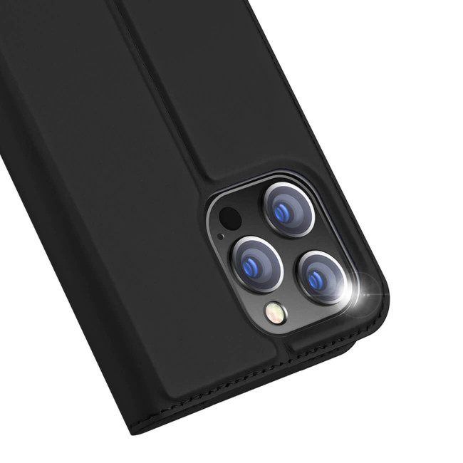 Dux Ducis iPhone 15 Pro Max Flip Stand Case Θήκη Βιβλίο - Black