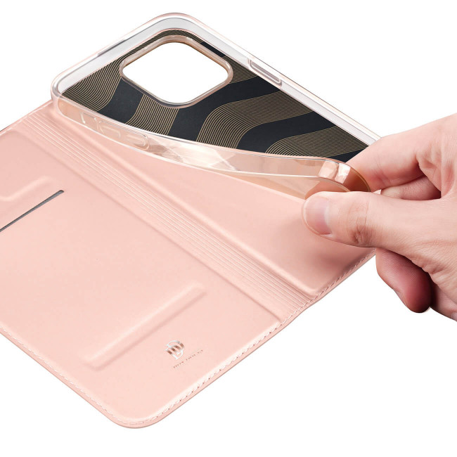 Dux Ducis iPhone 15 Pro Flip Stand Case Θήκη Βιβλίο - Pink