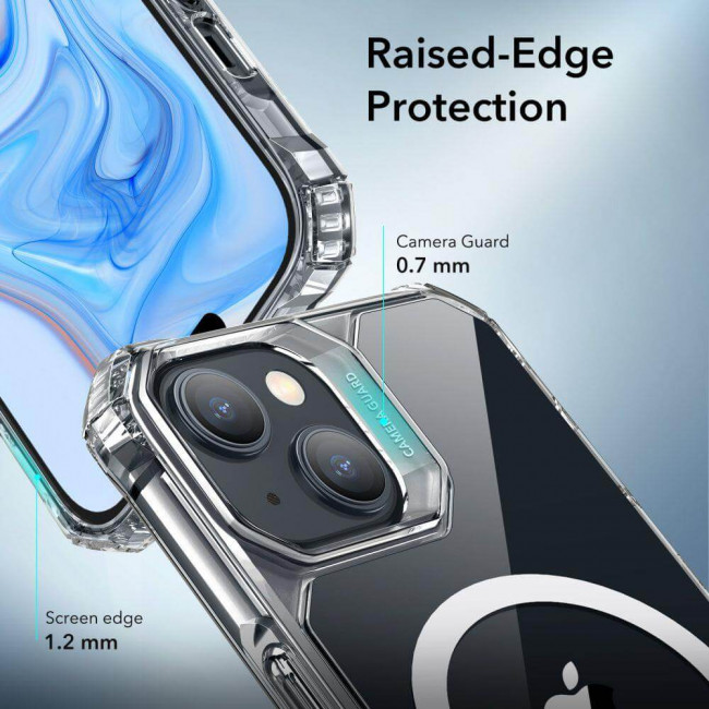 ESR iPhone 15 Air Armor Halolock Σκληρή Θήκη με Πλαίσιο Σιλικόνης και MagSafe - Διάφανη