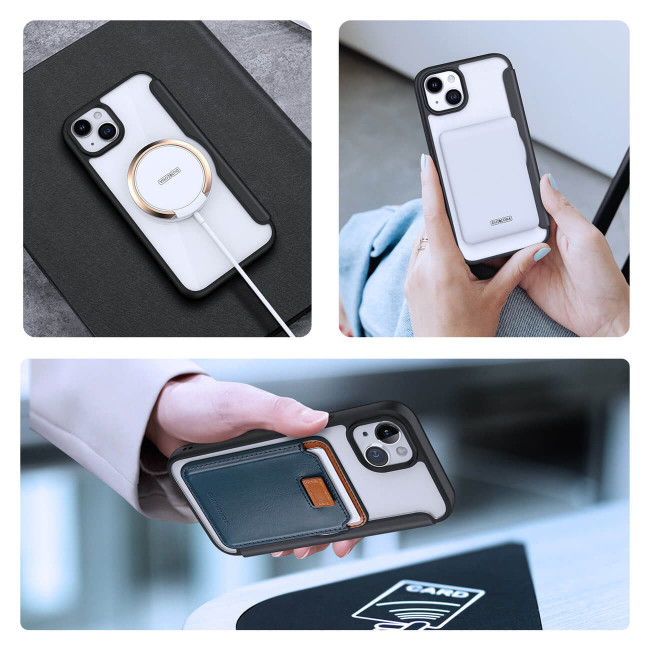 Dux Ducis iPhone 15 Skin X Pro Magnetic Flip Case Θήκη Βιβλίο με MagSafe - Black