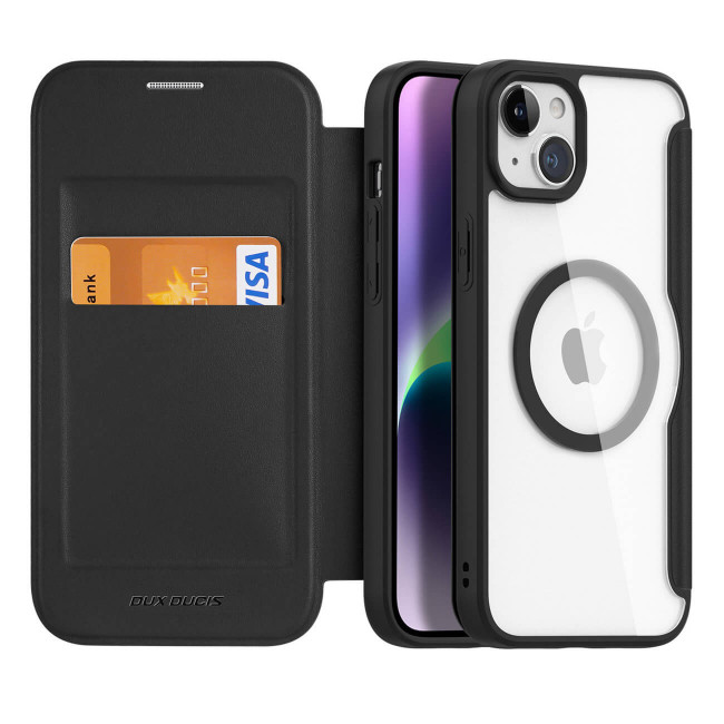 Dux Ducis iPhone 15 Skin X Pro Magnetic Flip Case Θήκη Βιβλίο με MagSafe - Black