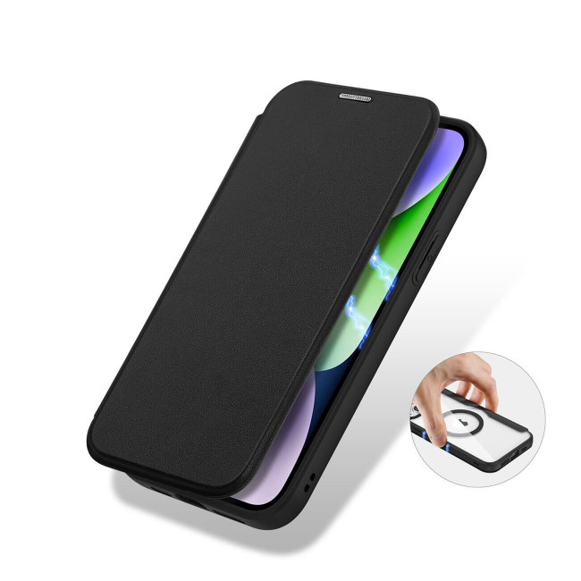 Dux Ducis iPhone 15 Skin X Pro Magnetic Flip Case Θήκη Βιβλίο με MagSafe - Black