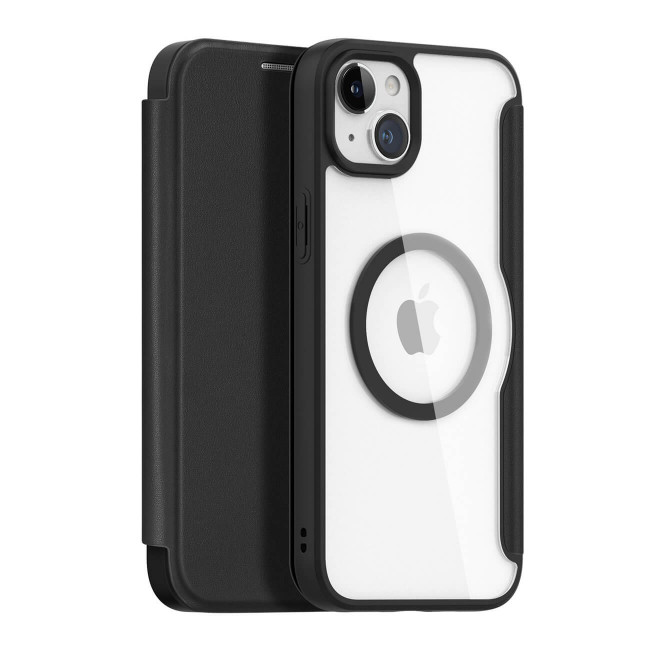 Dux Ducis iPhone 15 Plus Skin X Pro Magnetic Flip Case Θήκη Βιβλίο με MagSafe - Black