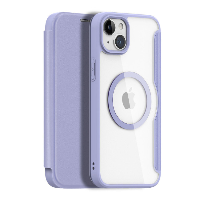 Dux Ducis iPhone 15 Plus Skin X Pro Magnetic Flip Case Θήκη Βιβλίο με MagSafe - Purple