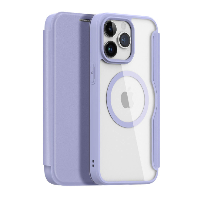 Dux Ducis iPhone 15 Pro Max Skin X Pro Magnetic Flip Case Θήκη Βιβλίο με MagSafe - Purple