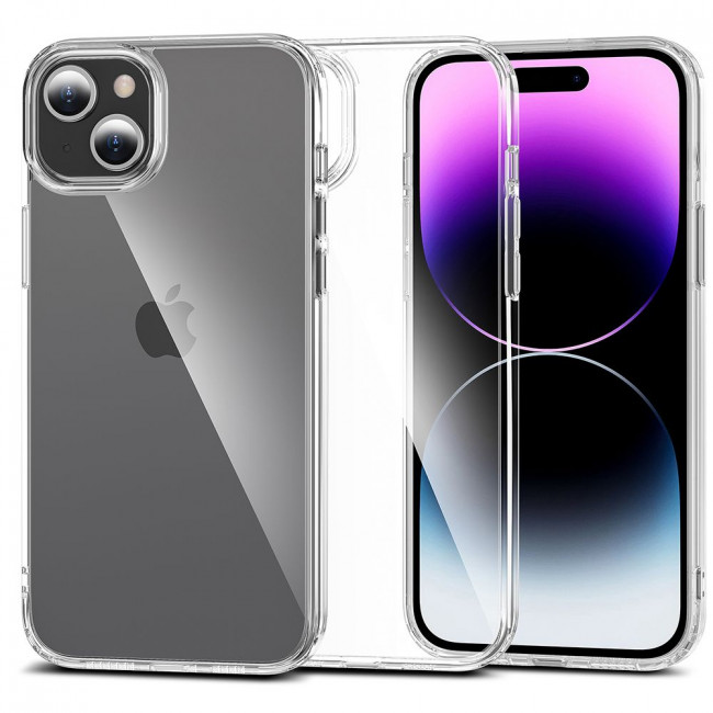 Tech-Protect iPhone 15 Plus Flexair Hybrid Σκληρή Θήκη με Πλαίσιο Σιλικόνης - Διάφανη