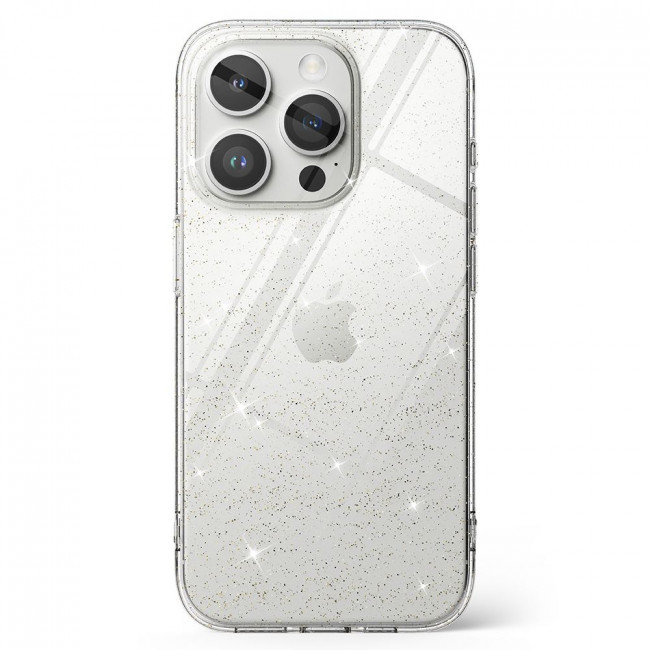 Ringke iPhone 15 Pro Air Ultra Thin TPU Case Λεπτή Θήκη Σιλικόνης - Glitter - Διάφανη