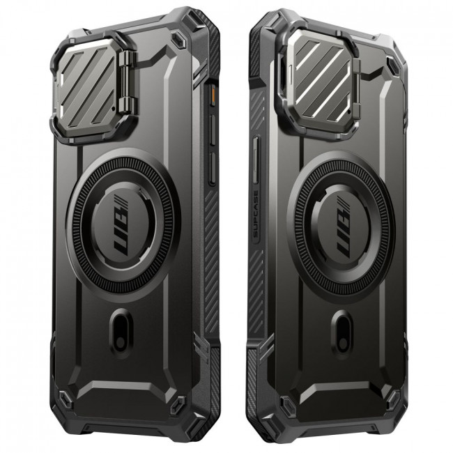 Supcase iPhone 15 Pro UB XT Mag Σκληρή Θήκη με Ανοιγόμενο Κάλυμμα Κάμερας / Stand και Magsafe - Black