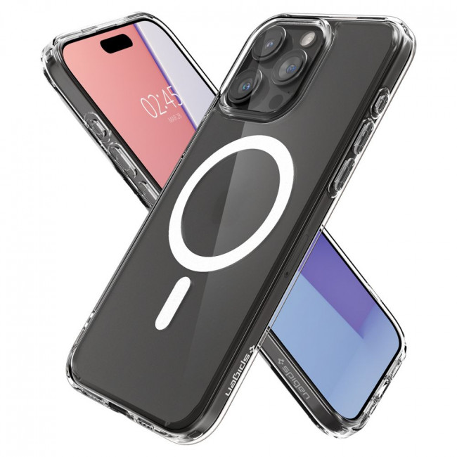 Spigen iPhone 15 Pro Ultra Hybrid Mag Σκληρή Θήκη με Πλαίσιο Σιλικόνης Και MagSafe - Frost Clear