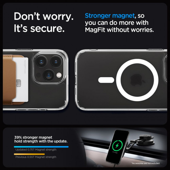 Spigen iPhone 15 Pro Ultra Hybrid Mag Σκληρή Θήκη με Πλαίσιο Σιλικόνης Και MagSafe - Frost Clear