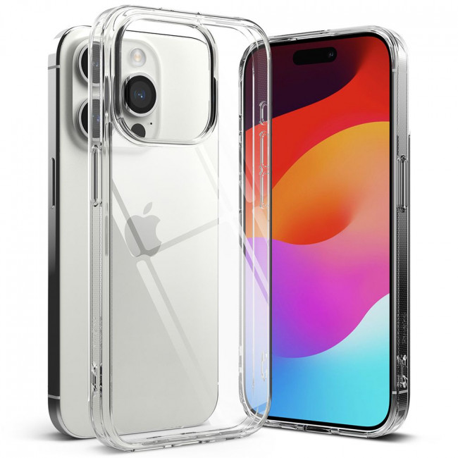 Ringke iPhone 15 Pro Fusion Σκληρή Θήκη με Πλαίσιο Σιλικόνης - Διάφανη