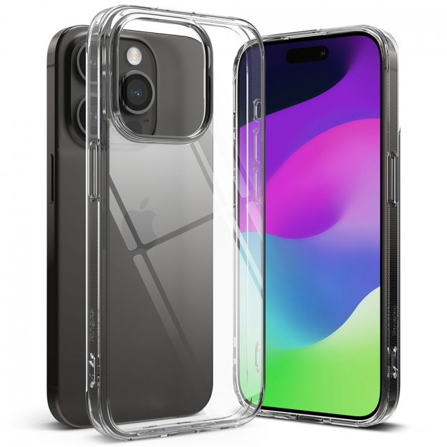 Ringke iPhone 15 Pro Fusion Σκληρή Θήκη με Πλαίσιο Σιλικόνης - Διάφανη