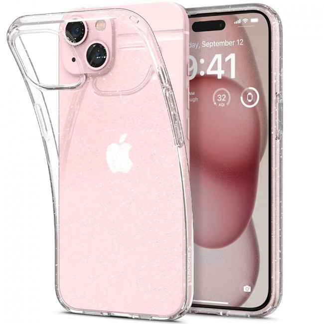 Spigen iPhone 15 Liquid Crystal Θήκη Σιλικόνης - Glitter Crystal