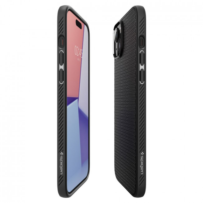 Spigen iPhone 15 Liquid Air Θήκη Σιλικόνης - Matte Black