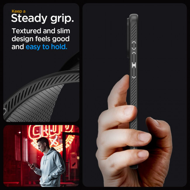 Spigen iPhone 15 Pro Liquid Air Θήκη Σιλικόνης - Matte Black