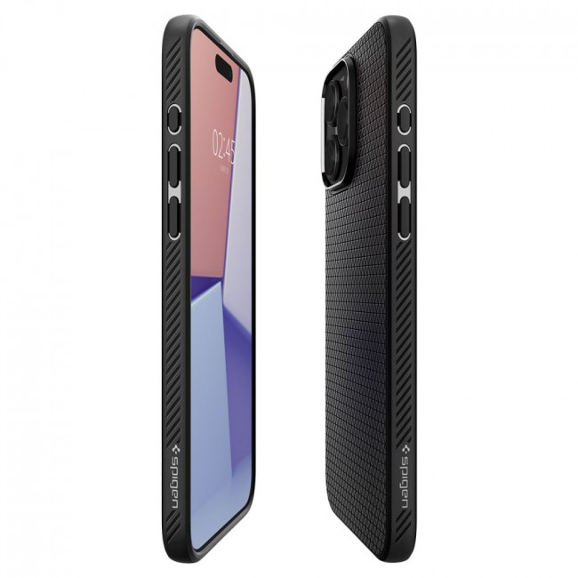 Spigen iPhone 15 Pro Liquid Air Θήκη Σιλικόνης - Matte Black