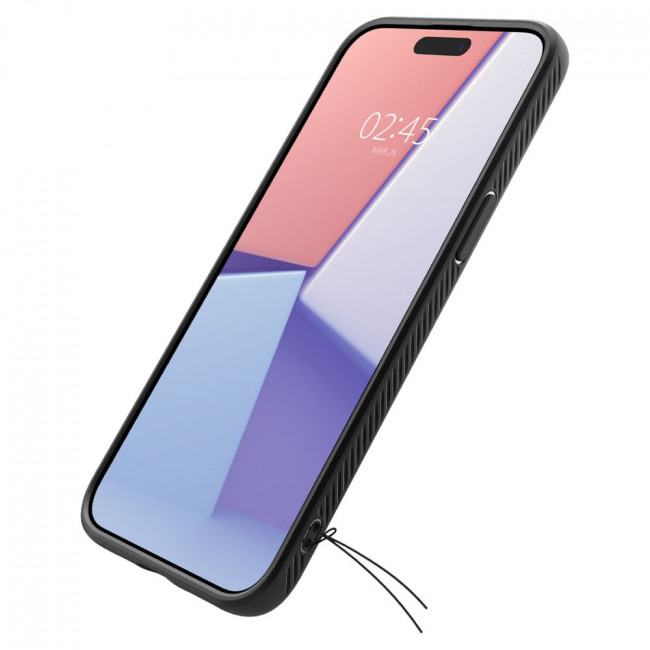 Spigen iPhone 15 Pro Liquid Air Θήκη Σιλικόνης - Matte Black