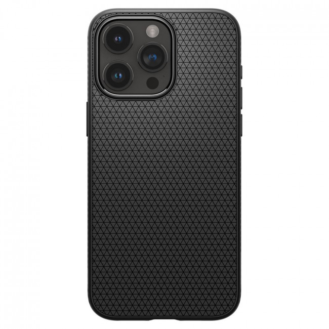 Spigen iPhone 15 Pro Liquid Air Θήκη Σιλικόνης - Matte Black