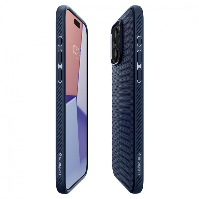 Spigen iPhone 15 Pro Max Liquid Air Θήκη Σιλικόνης - Navy Blue