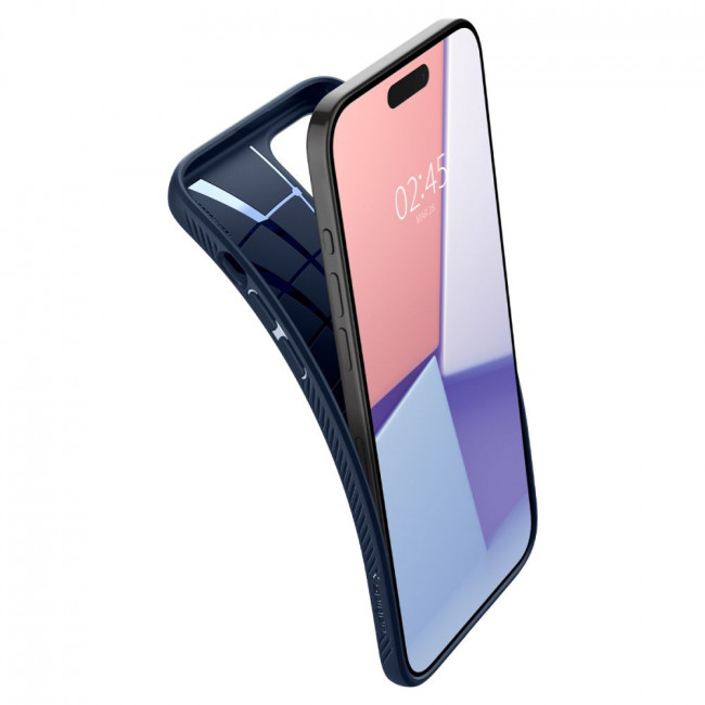 Spigen iPhone 15 Pro Max Liquid Air Θήκη Σιλικόνης - Navy Blue