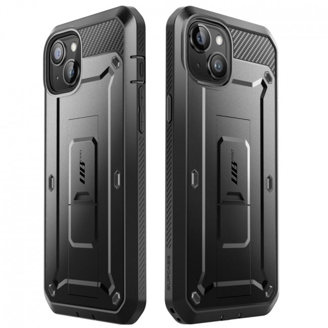 Supcase iPhone 15 Unicorn Beetle Pro Σκληρή Θήκη με Προστασία Οθόνης και Stand - Black