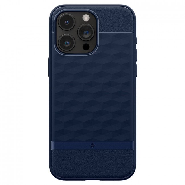 Caseology iPhone 15 Pro Parallax Mag Θήκη Σιλικόνης με Σκληρό Πλαίσιο και MagSafe - Midnight Blue