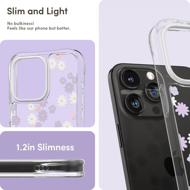 Spigen Cyrill iPhone 15 Pro Cecile Σκληρή Θήκη με Πλαίσιο Σιλικόνης - Dream Daisy